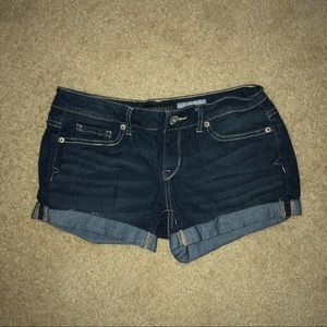 Low-Rise Aeropostale Dark Wash Shorts